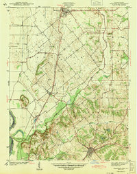 Oaktown 1943 topographic map thumbnail