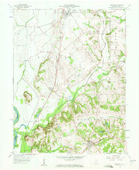 Oaktown 1958 topographic map thumbnail
