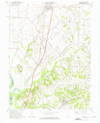 Oaktown 1974 topographic map thumbnail