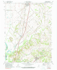 Oaktown 1974 topographic map thumbnail