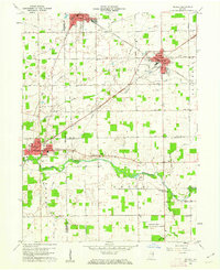 Redkey 1960 topographic map preview