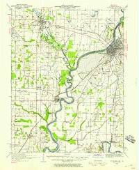 Vincennes 1944 topographic map thumbnail