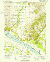 Yankeetown 1951 topographic map thumbnail