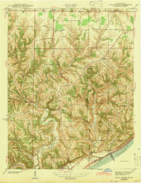 Vevay North 1943 topographic map thumbnail