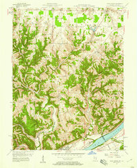 Vevay North 1957 topographic map thumbnail