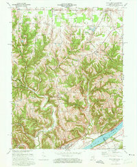 Vevay North 1971 topographic map thumbnail