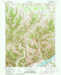 Vevay North 1971 topographic map thumbnail