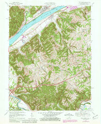 Vevay South 1967 topographic map thumbnail