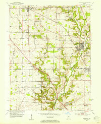 Zionsville 1953 topographic map thumbnail
