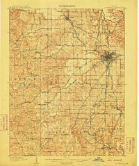 Bloomington 1910 topographic map thumbnail