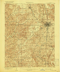 Bloomington 1910 topographic map thumbnail