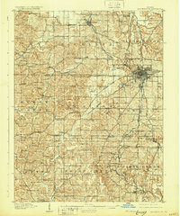Bloomington 1910 topographic map thumbnail
