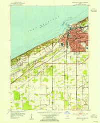 Michigan City West 1953 topographic map thumbnail