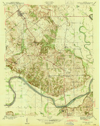 Monroe City 1944 topographic map thumbnail