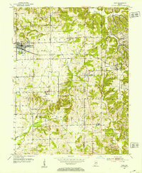 Odon 1950 topographic map preview