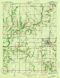 Shelburn 1942 topographic map thumbnail
