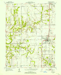 Shelburn 1952 topographic map thumbnail