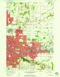 South Bend East 1958 topographic map thumbnail