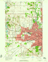 South Bend West 1958 topographic map thumbnail