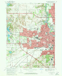 South Bend West 1969 topographic map thumbnail