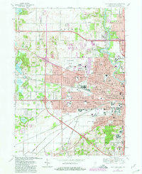 South Bend West 1969 topographic map thumbnail