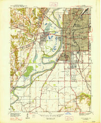 Terre Haute 1948 topographic map thumbnail