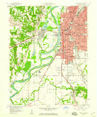 Terre Haute 1958 topographic map thumbnail
