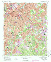 Charlotte East 1967 topographic map thumbnail