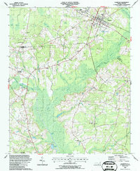 Clarkton 1987 topographic map thumbnail