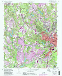 Fayetteville 1957 topographic map thumbnail