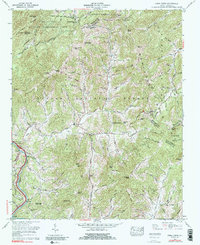 Fines Creek 1967 topographic map thumbnail