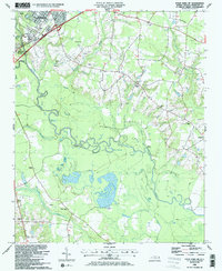 Four Oaks NE 1986 topographic map thumbnail