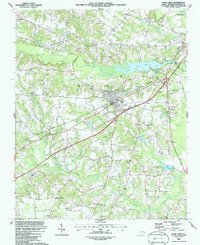 Four Oaks 1986 topographic map thumbnail