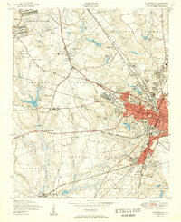 Fayetteville 1950 topographic map thumbnail