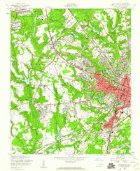 Fayetteville 1957 topographic map thumbnail