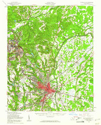 Fayetteville 1957 topographic map thumbnail