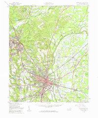 Fayetteville 1957 topographic map thumbnail