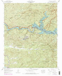 Fontana Dam 1961 topographic map thumbnail