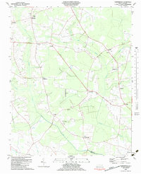Gardnerville 1983 topographic map thumbnail