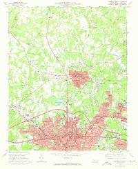 Gastonia North 1970 topographic map thumbnail