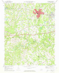 Gibsonville 1970 topographic map thumbnail