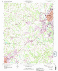 Lincolnton West 1993 topographic map thumbnail