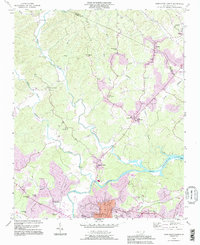 Morganton North 1993 topographic map thumbnail