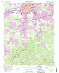 Morganton South 1993 topographic map thumbnail