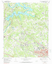 Mountain Island Lake 1969 topographic map thumbnail