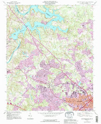 Mountain Island Lake 1993 topographic map thumbnail