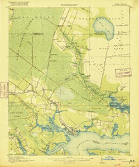 Belhaven 1916 topographic map thumbnail