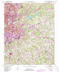 Winston-Salem East 1950 topographic map thumbnail