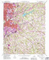 Winston-Salem East 1950 topographic map thumbnail