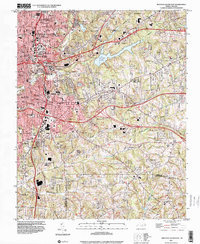 Winston-Salem East 1997 topographic map thumbnail